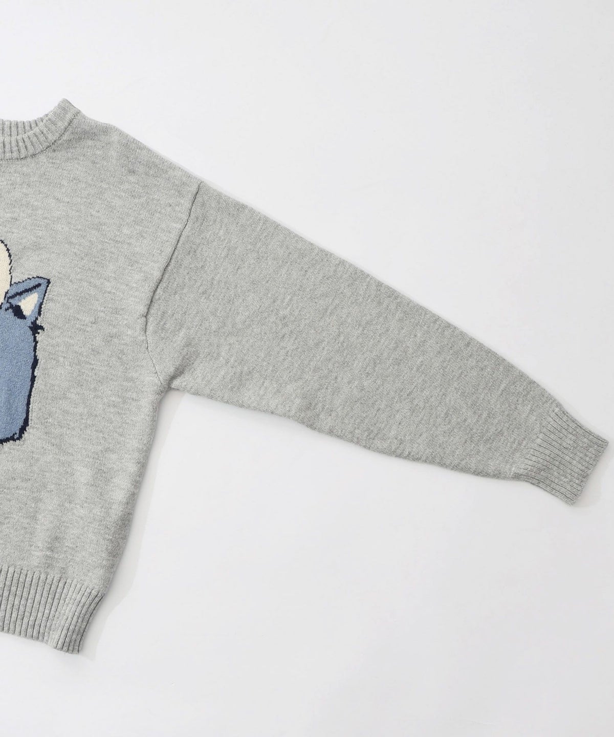 キャップネコ柄ジャガードニットプルオーバー-32