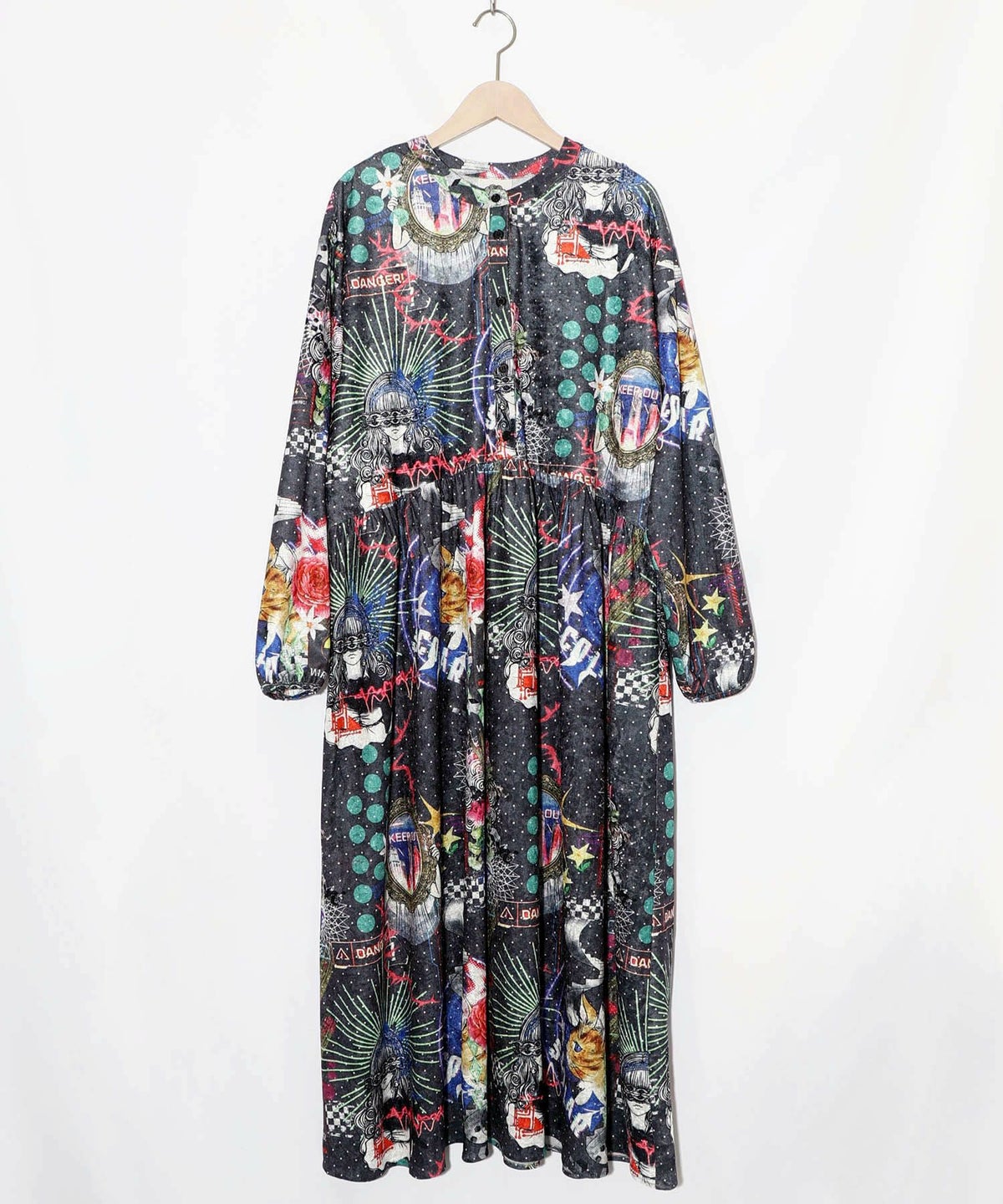 2柄展開クラッシュベロアワンピース-19