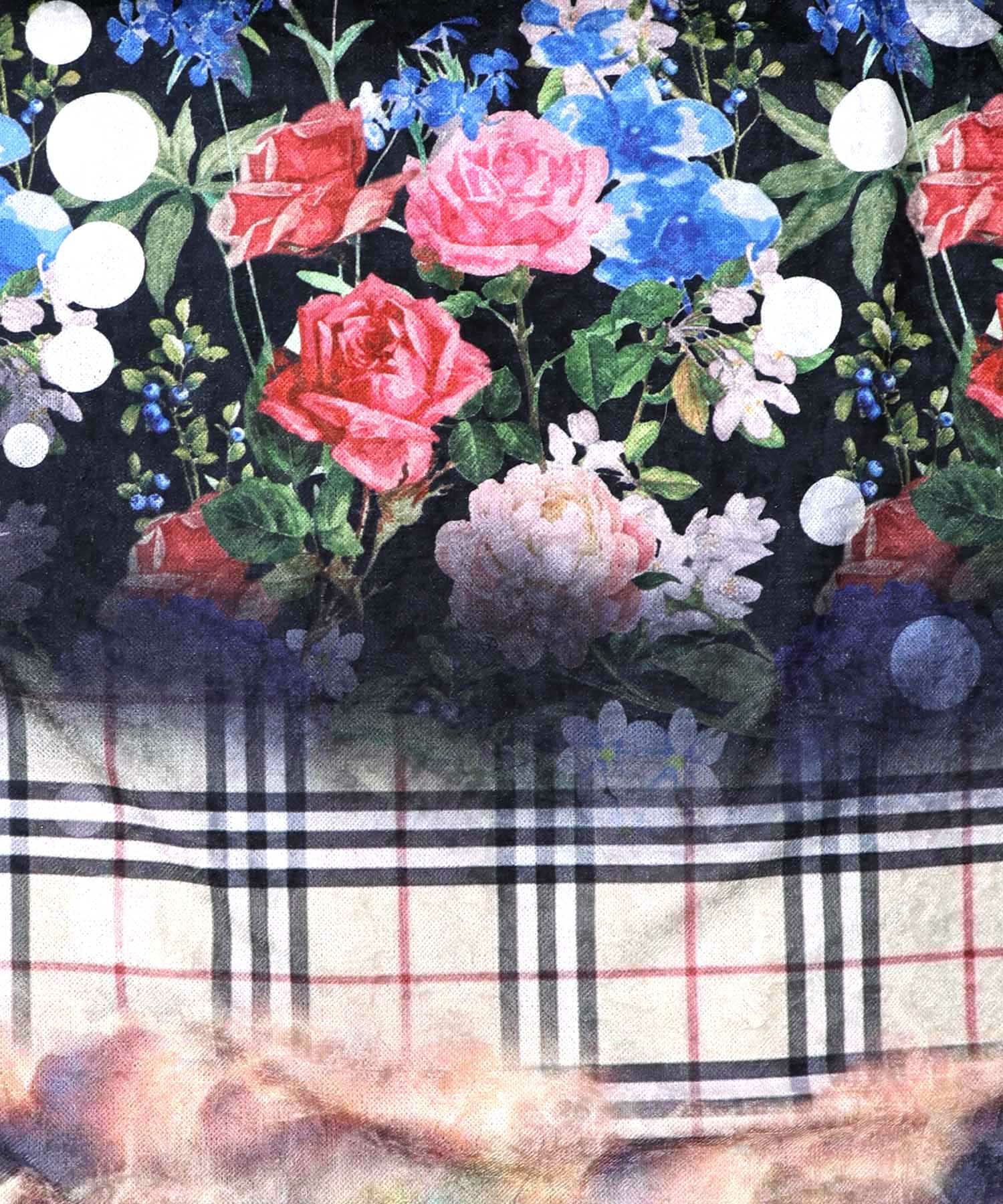 153721：2柄展開クラッシュベロアワンピースの通販-ScoLar