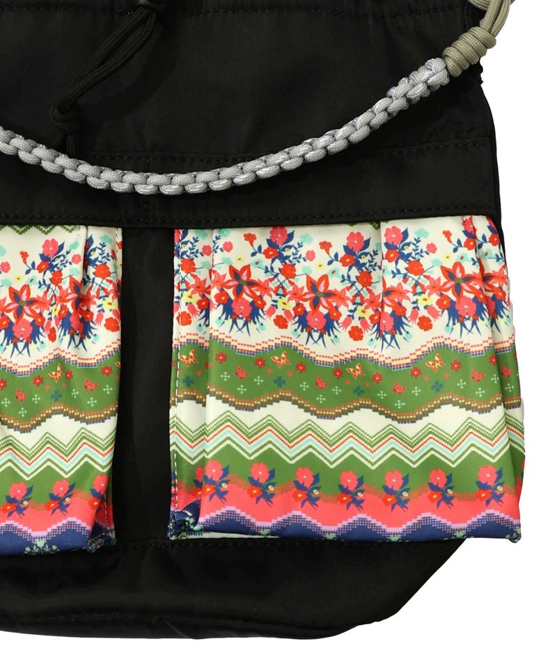 民族風柄配色パラコード付き巾着バッグ-10