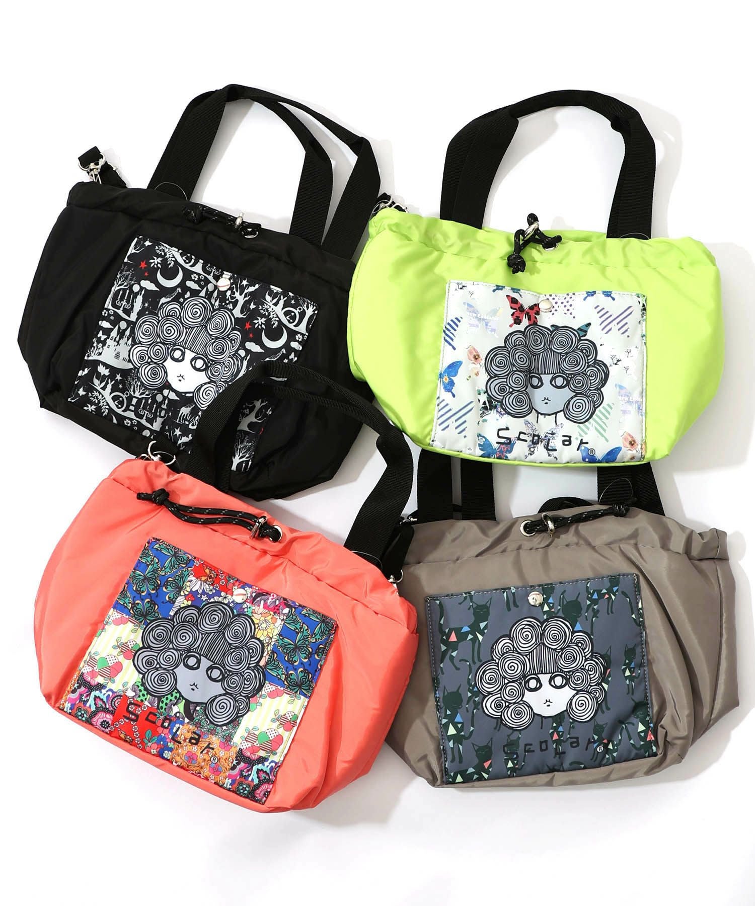 653436：スカラーちゃん配色2wayハンドバッグの通販-ScoLar