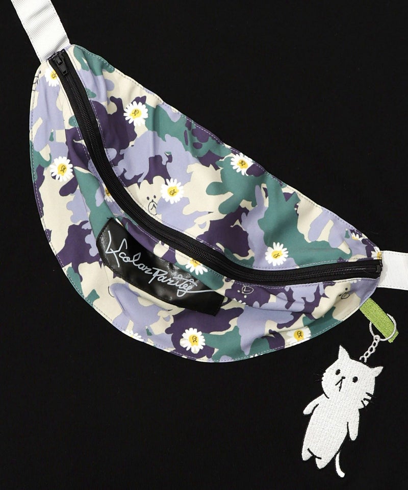 フェイクボディバッグ×ネコ刺繍付き裏毛プルオーバー-17