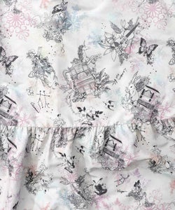 星座・楽器・雪の結晶柄 布帛×コーデュロイワンピ-18