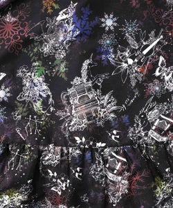 星座・楽器・雪の結晶柄 布帛×コーデュロイワンピ-21