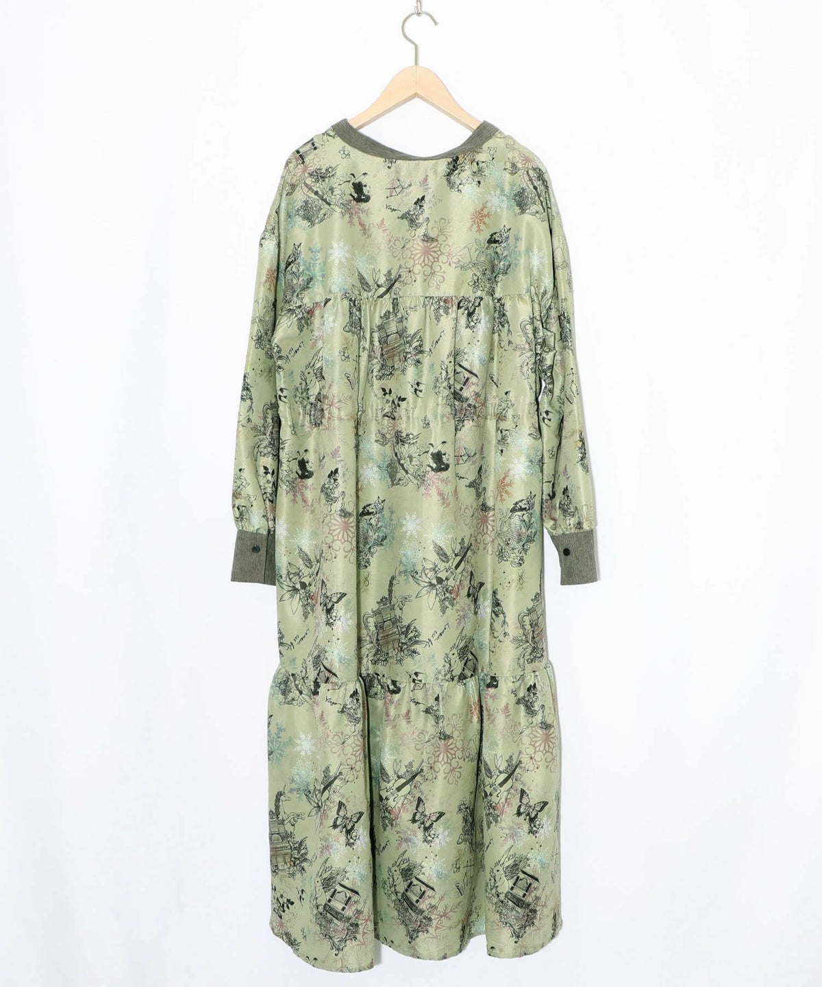 星座・楽器・雪の結晶柄 布帛×コーデュロイワンピ-23