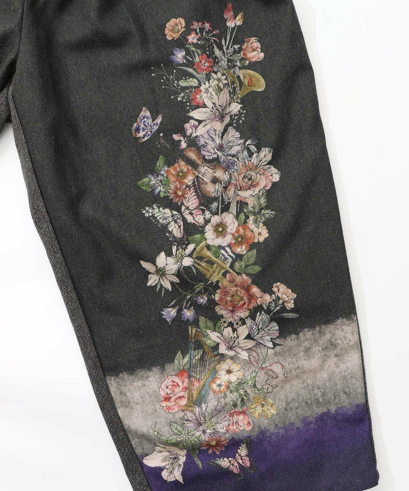 花柄裾グラデラメツイード×裏地パンツ-10