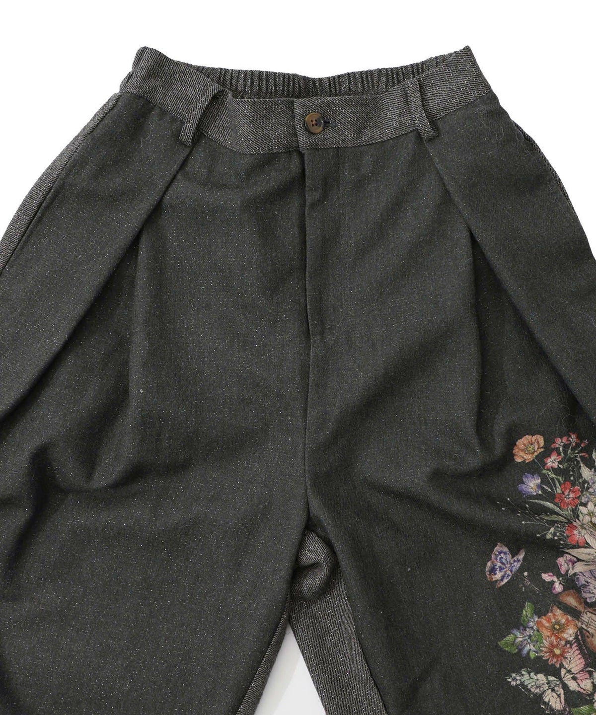 花柄裾グラデラメツイード×裏地パンツ-14