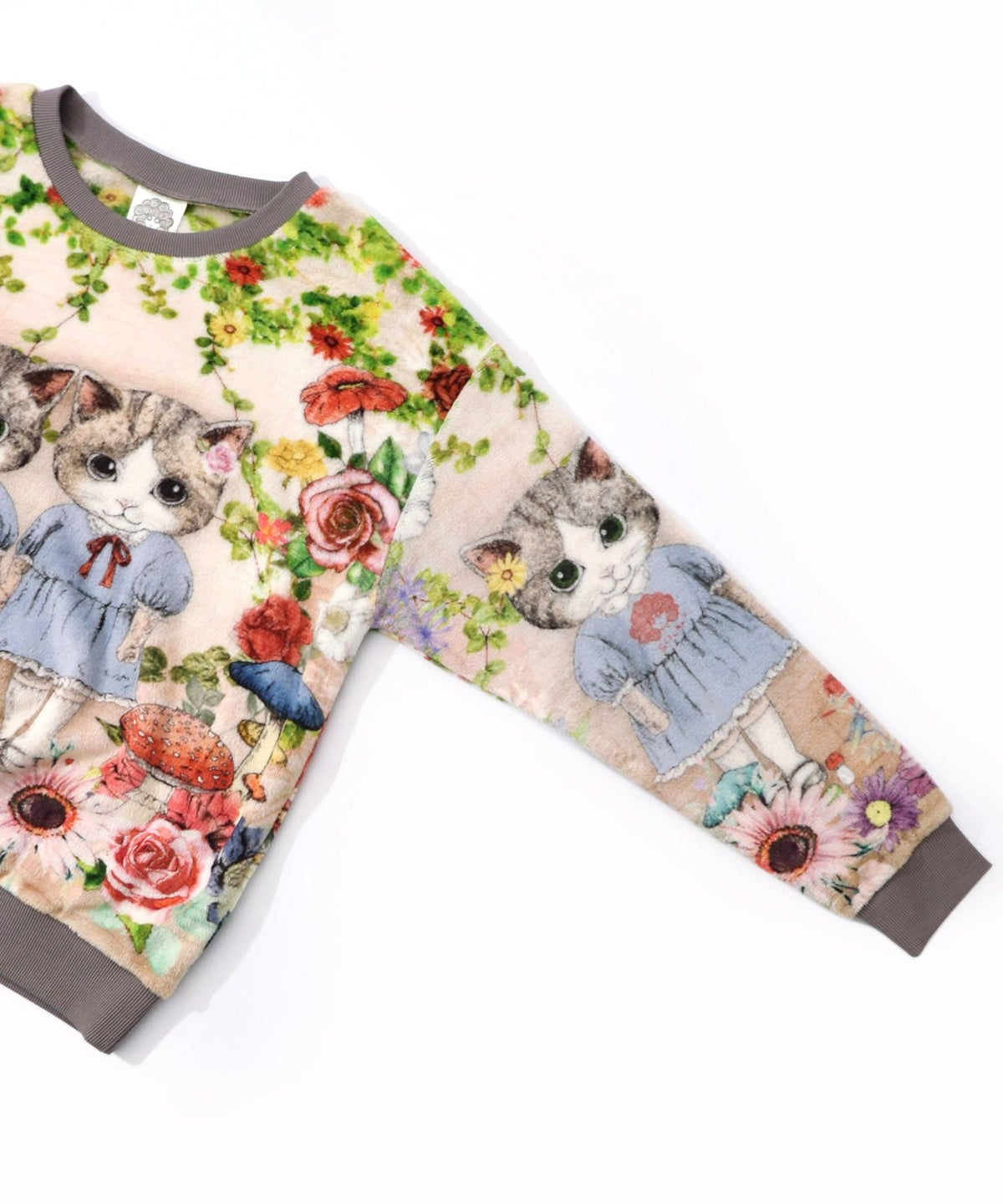 ネコ姉妹の秘密の花園 双面フランネルプルオーバー-11