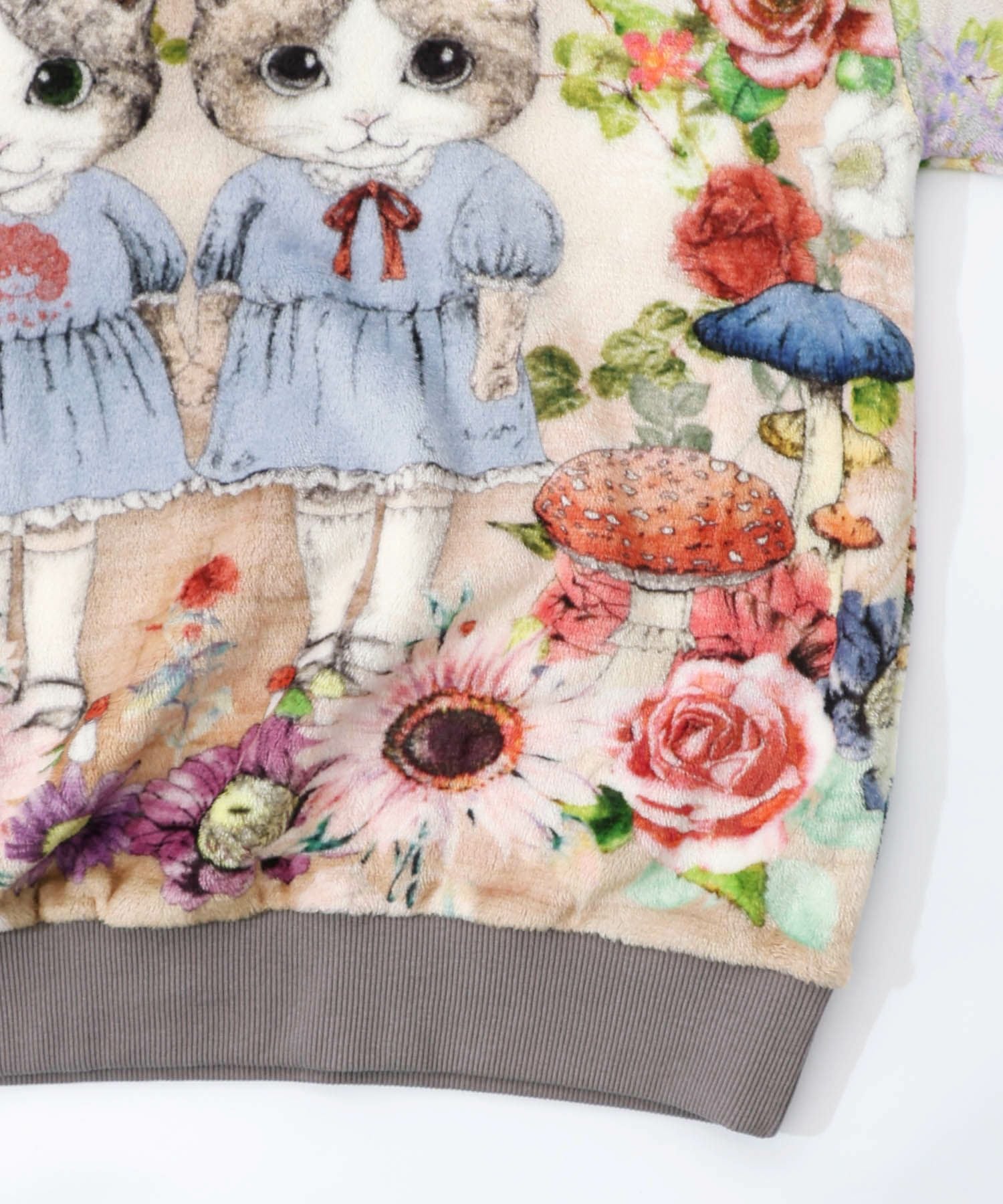 153737：ネコ姉妹の秘密の花園 双面フランネルプルオーバーの通販-ScoLar