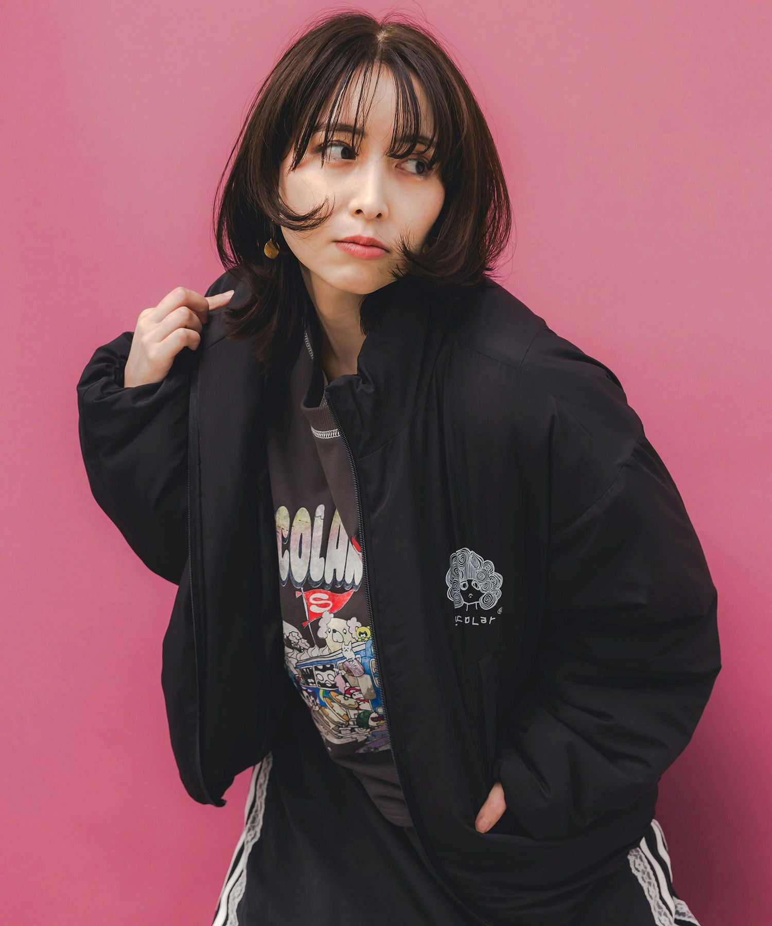 153736：2デザイン展開シンサレート中綿ブルゾンの通販-ScoLar