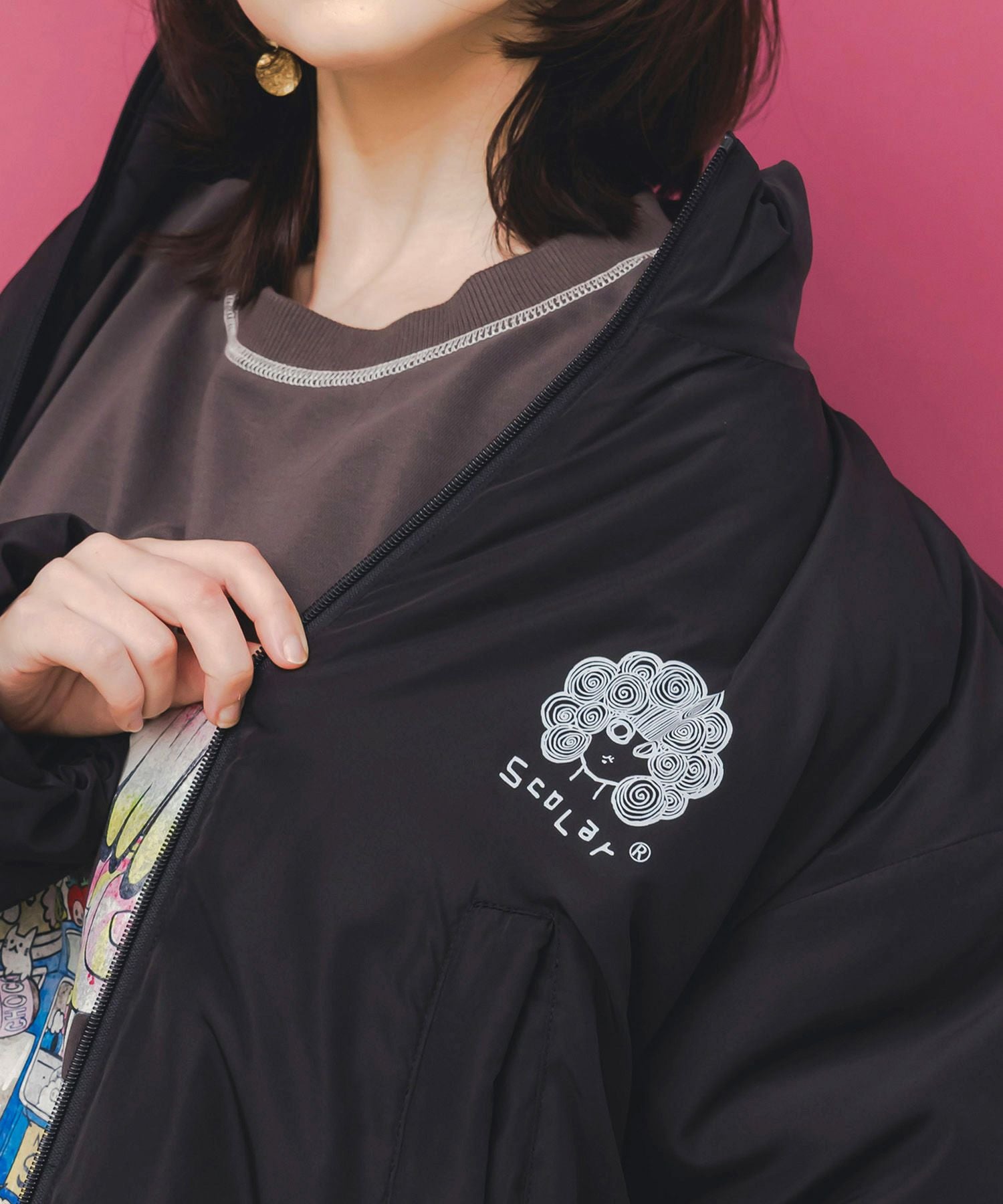 153736：2デザイン展開シンサレート中綿ブルゾンの通販-ScoLar