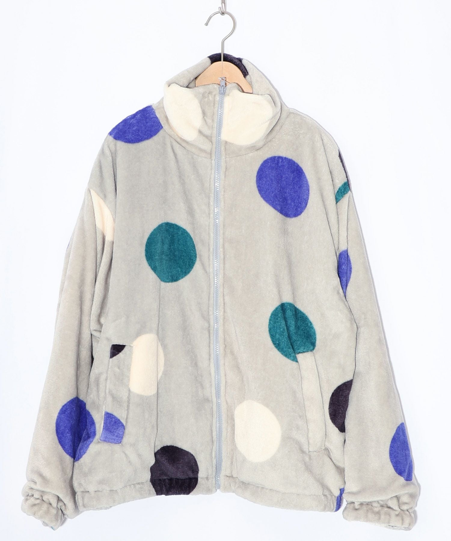 153735：カラフルドット柄 双面フランネルブルゾンの通販-ScoLar