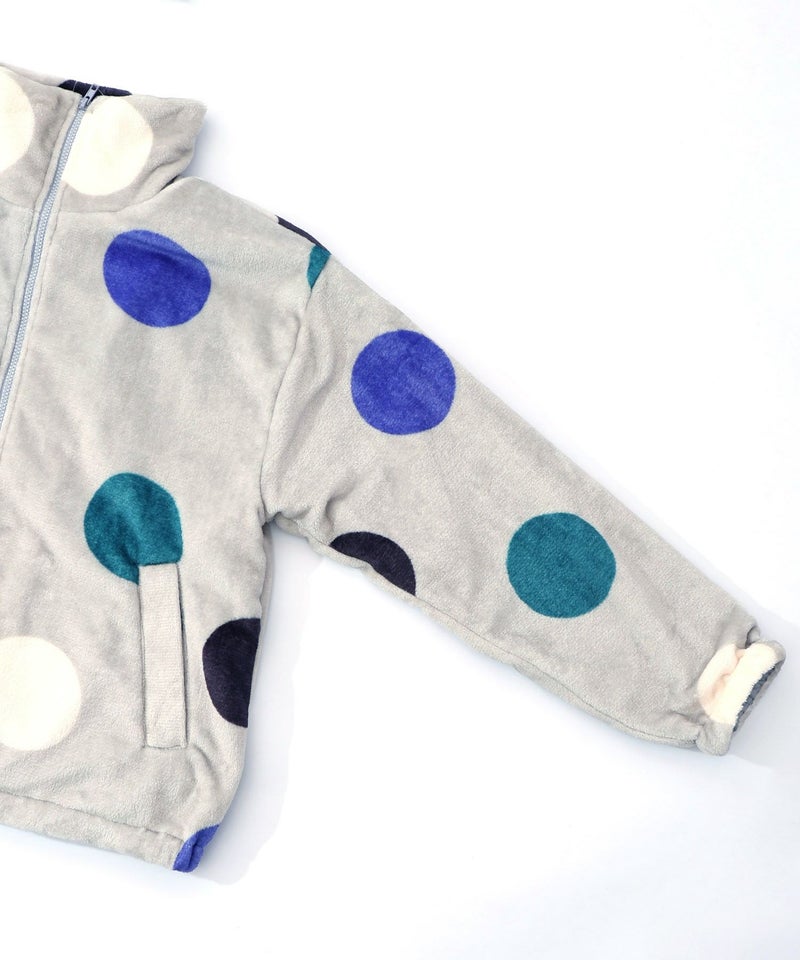 カラフルドット柄双面フランネルブルゾン-13