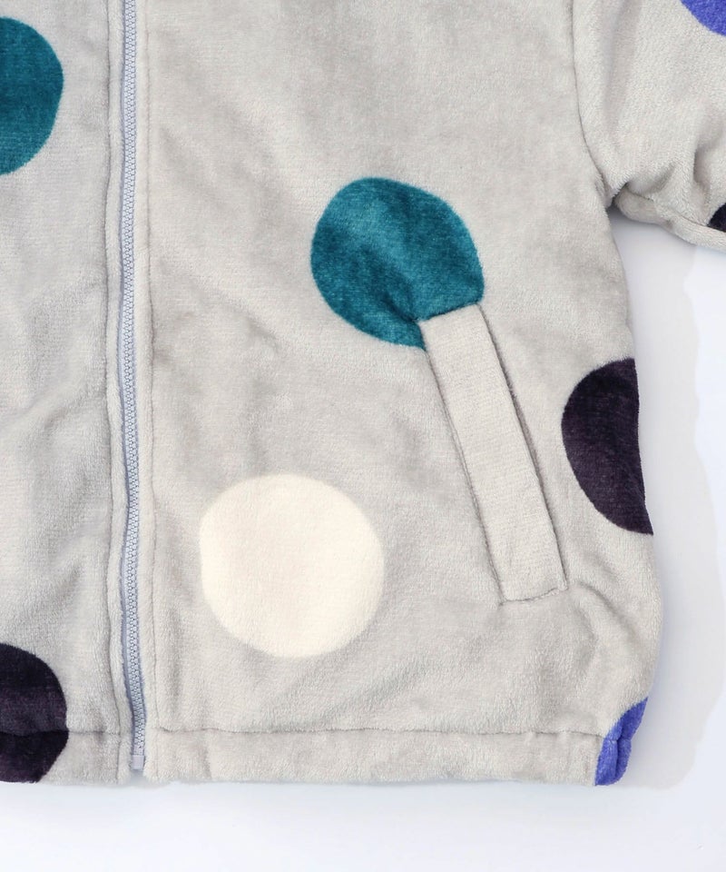 カラフルドット柄双面フランネルブルゾン-14