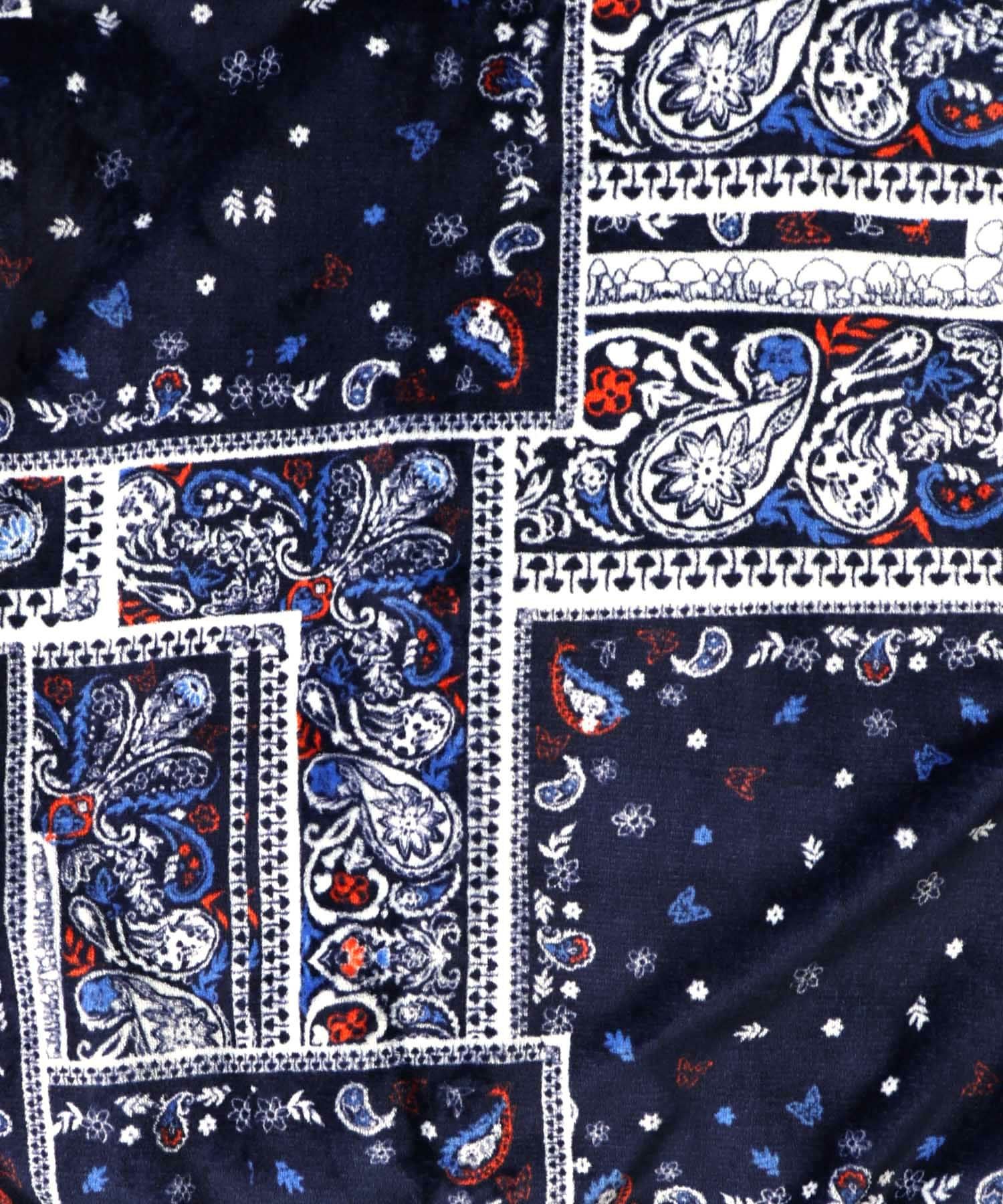 153734：ランダムバンダナ柄 双面フランネルブルゾンの通販-ScoLar