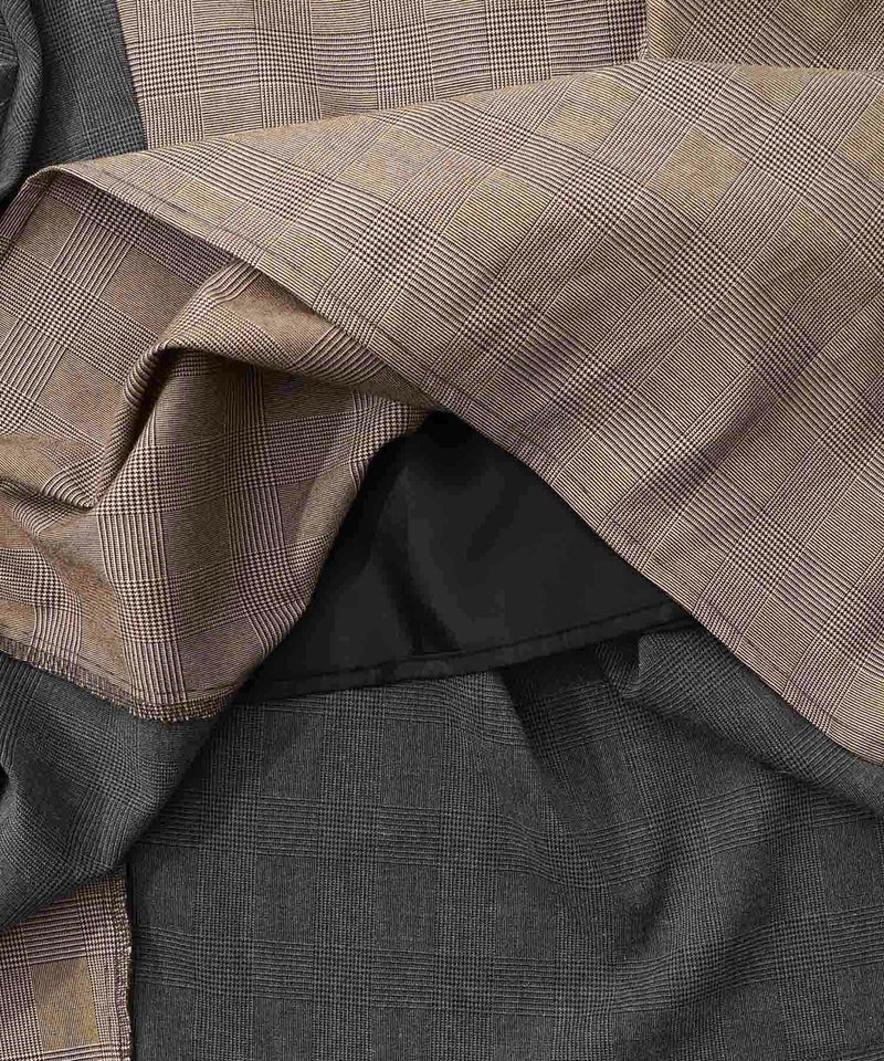 ランダムタック入り3柄展開 配色バルーンスカート-25