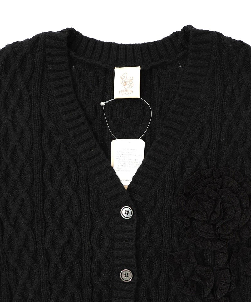 レース×デニム×ニットカーディガン-14