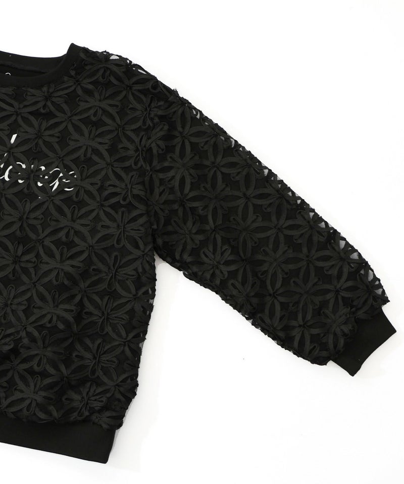 天使モチーフ立体チュール×裏毛プルオーバー-13