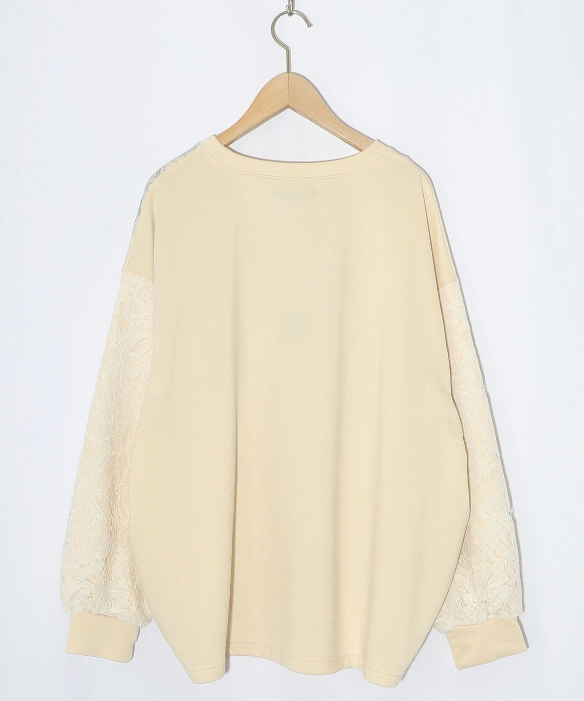 花蝶裏毛×レース切替プルオーバー-9