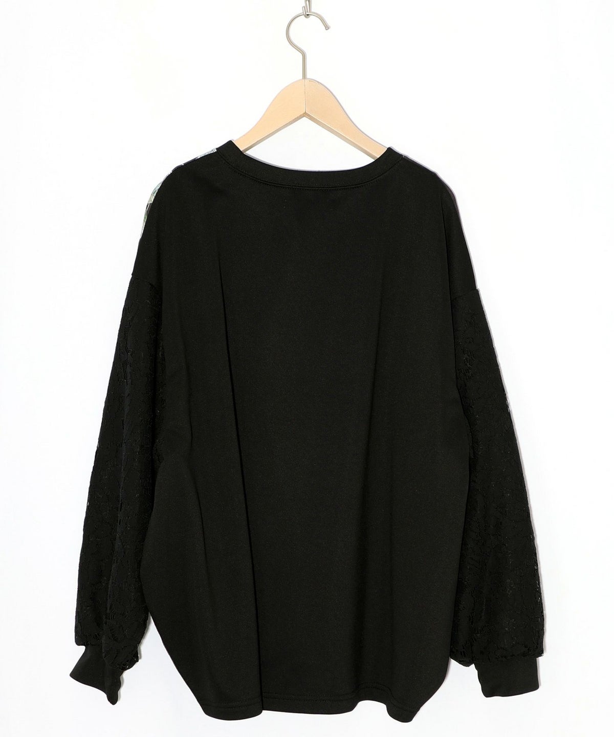 花蝶裏毛×レース切替プルオーバー-12