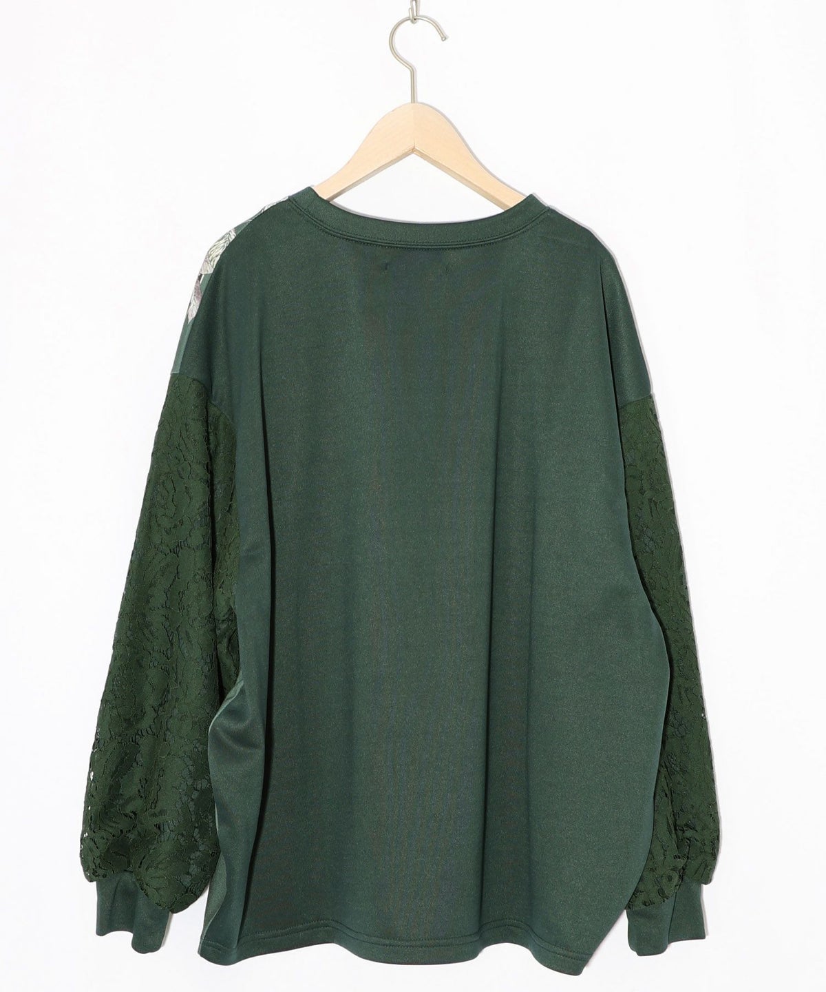 花蝶裏毛×レース切替プルオーバー-15