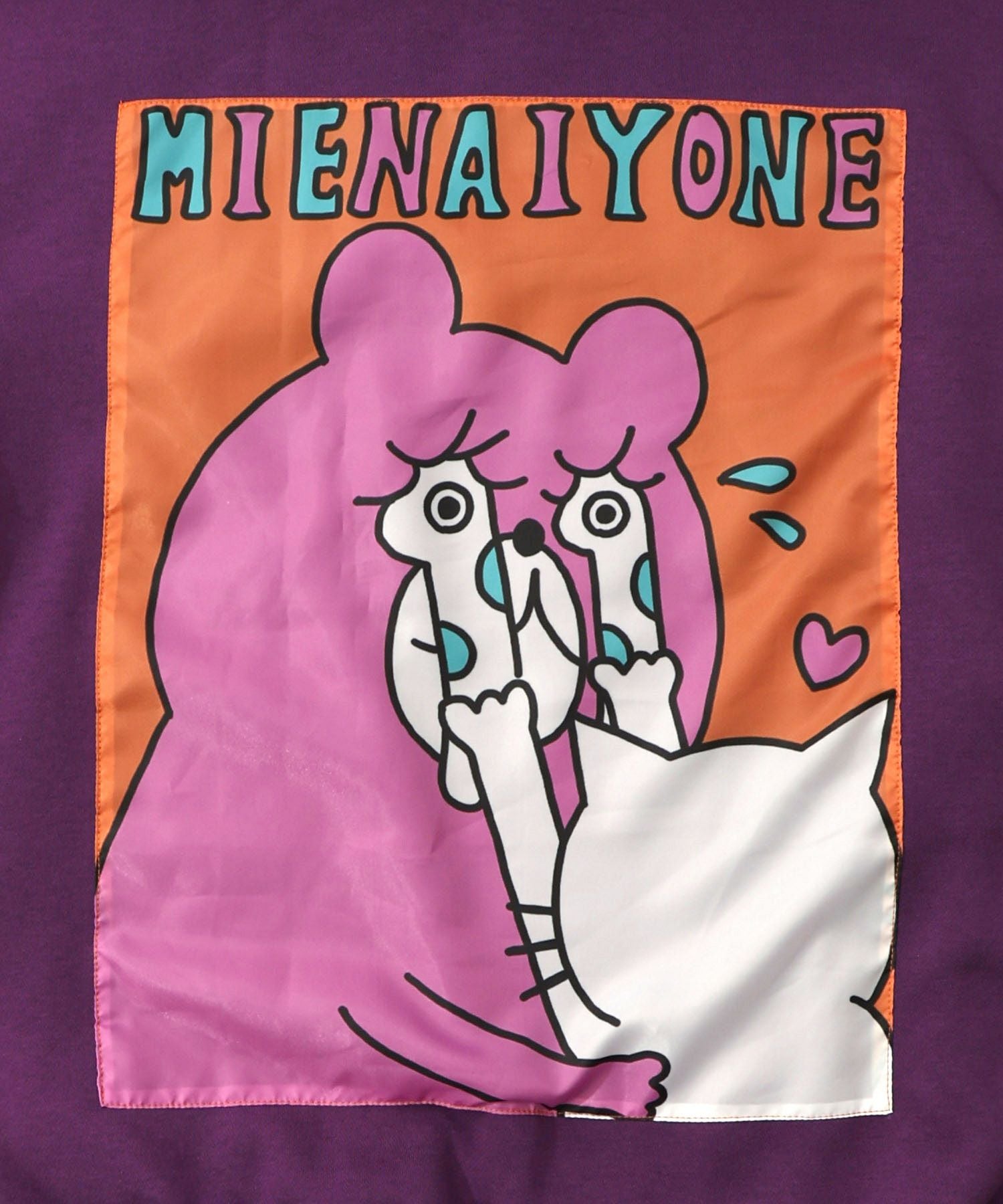 353130：ネコとクマとチンアナゴ柄 リメイク風裏起毛パーカーの通販-ScoLar