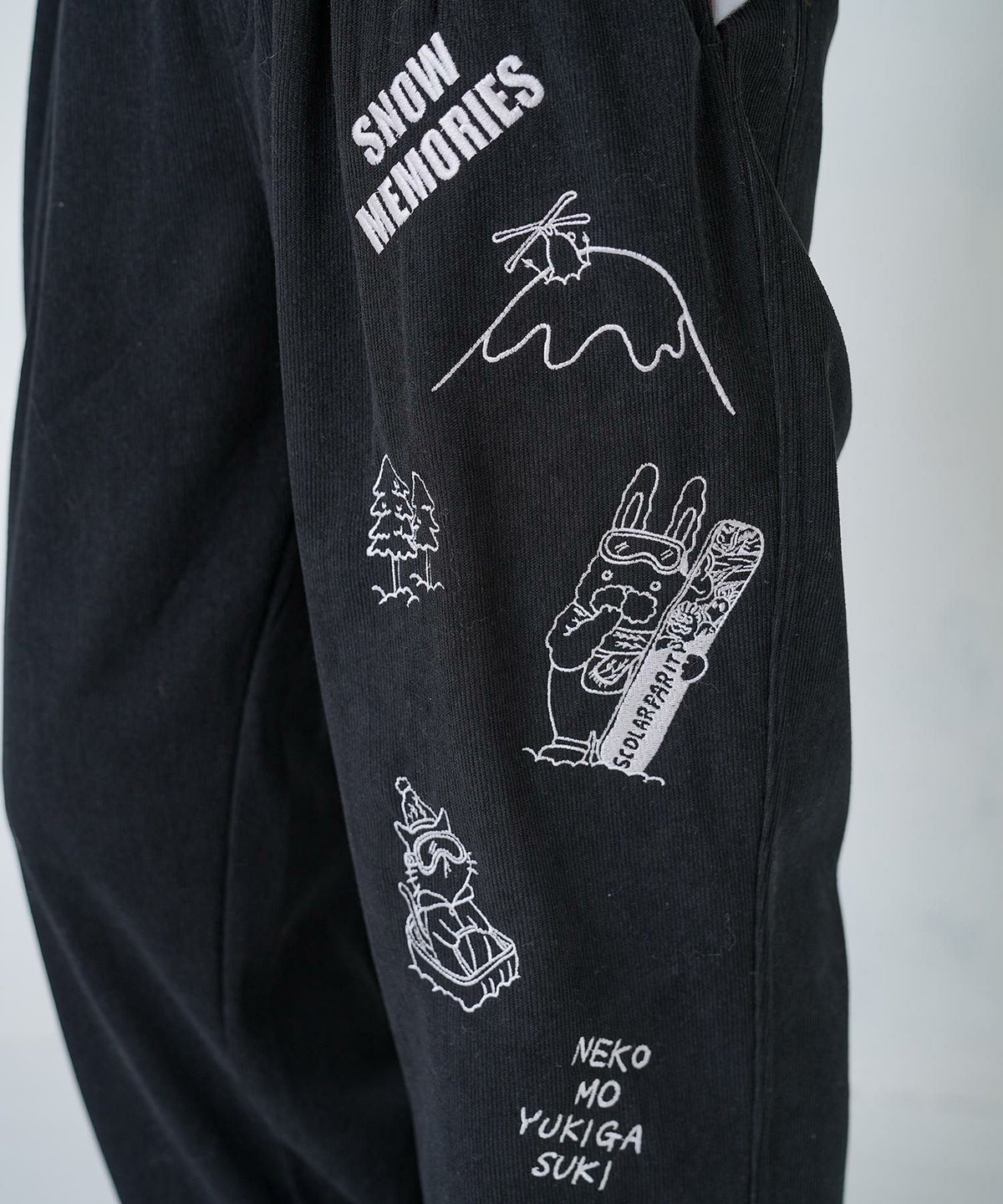 ラビルとネコのスノーメモリー裏起毛パンツ-22