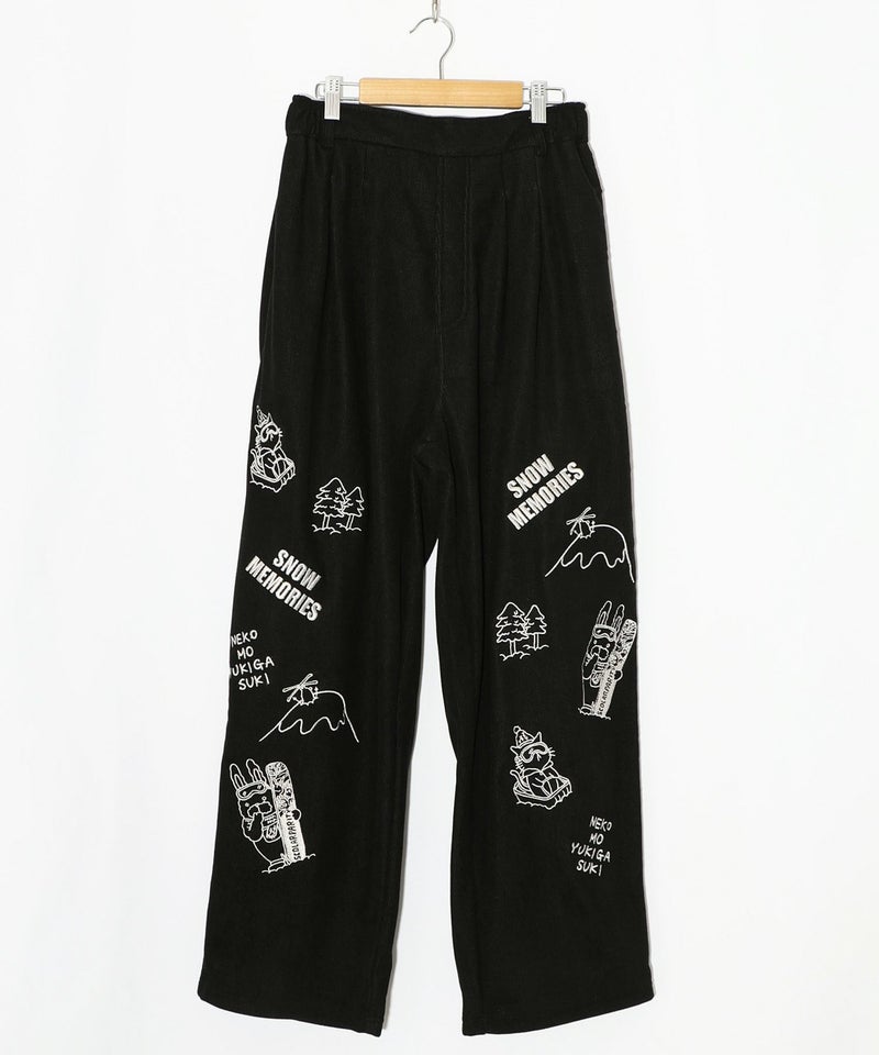 ラビルとネコのスノーメモリー裏起毛パンツ-24