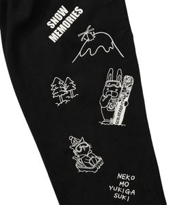 ラビルとネコのスノーメモリー裏起毛パンツ-25