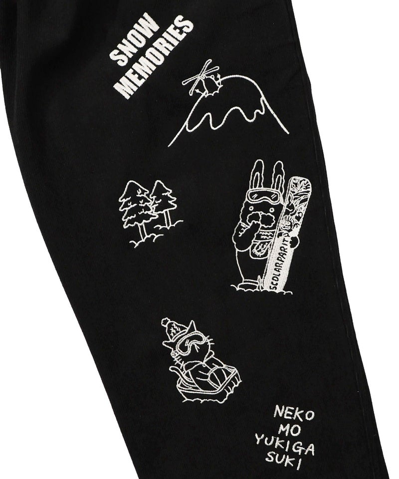 ラビルとネコのスノーメモリー裏起毛パンツ-25