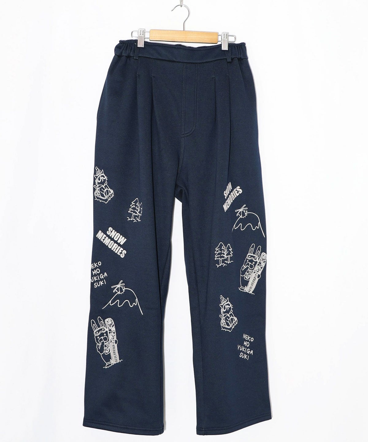 ラビルとネコのスノーメモリー裏起毛パンツ-26