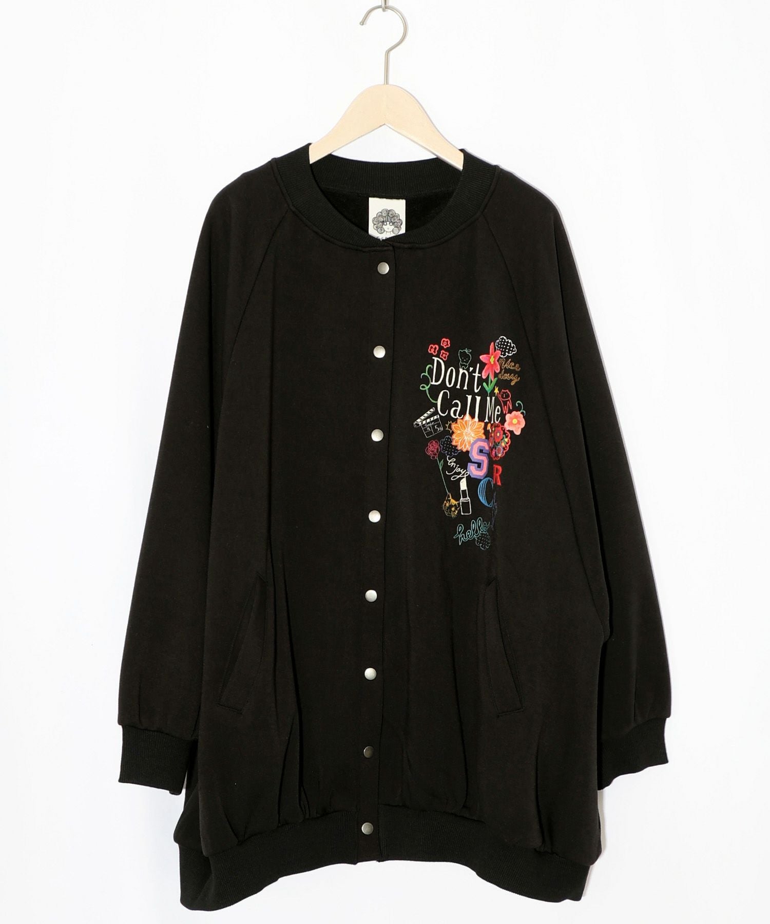 153728：ポップ柄裏起毛 裏毛×フライスブルゾンの通販-ScoLar