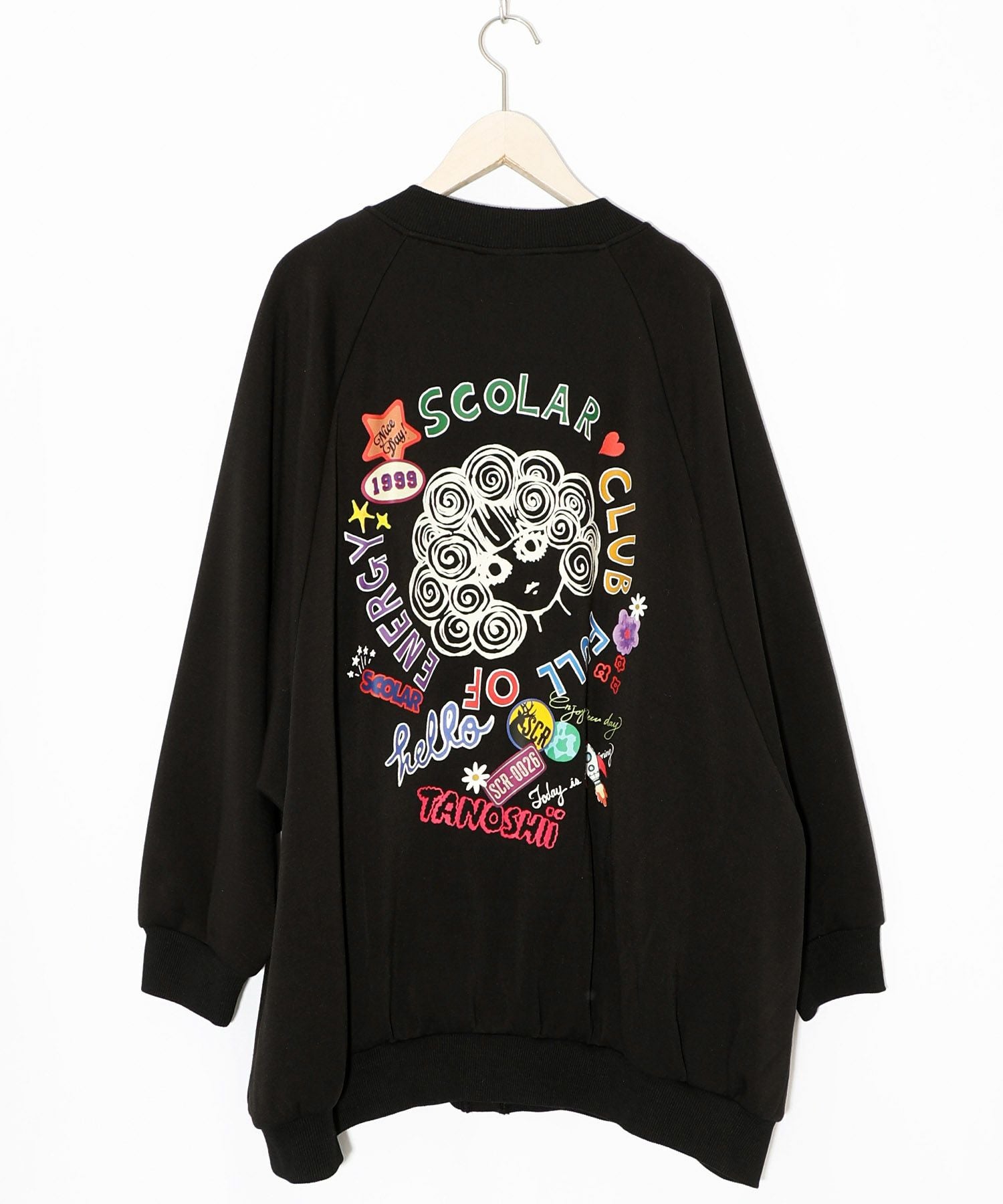 153728：ポップ柄裏起毛 裏毛×フライスブルゾンの通販-ScoLar