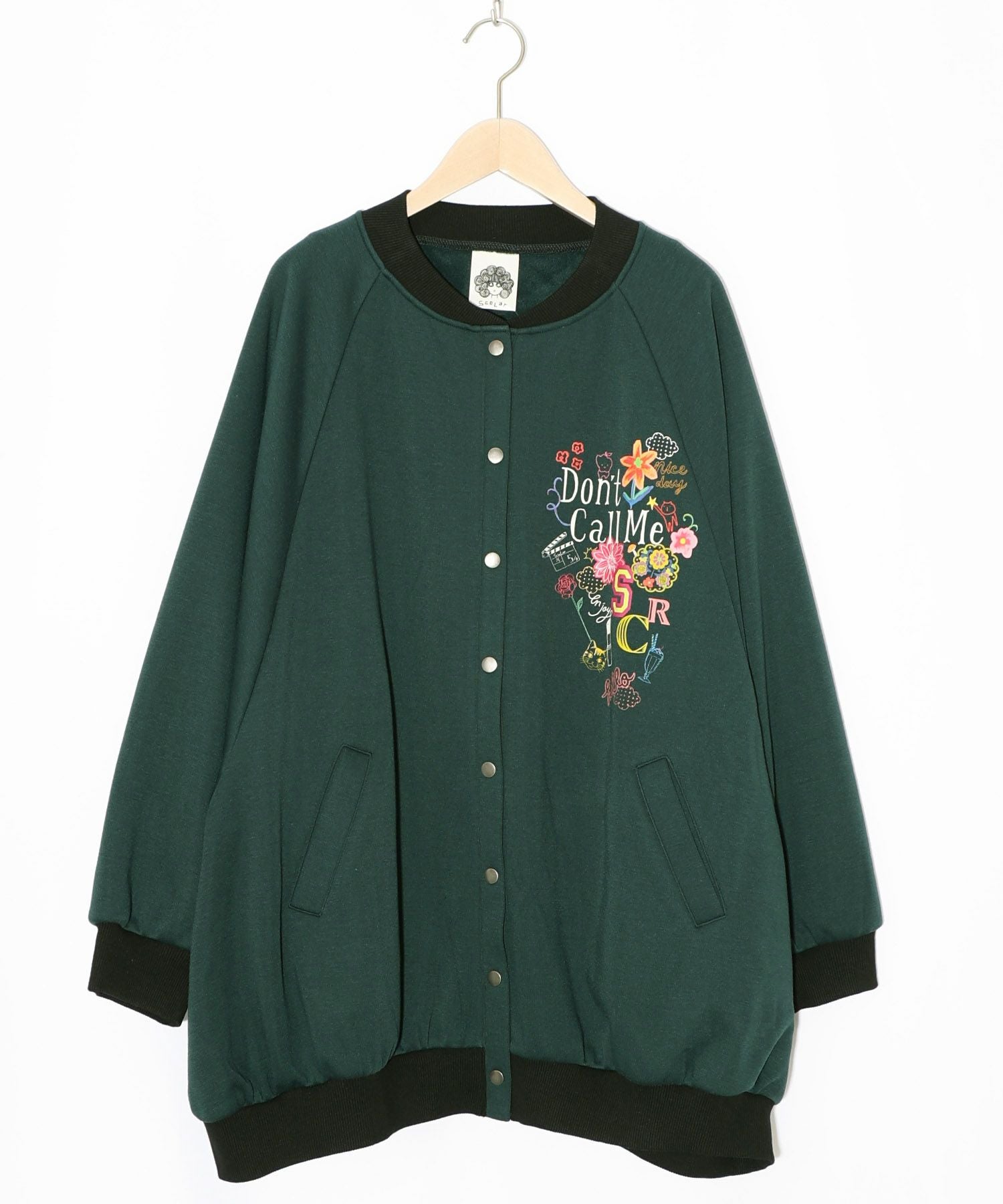 153728：ポップ柄裏起毛 裏毛×フライスブルゾンの通販-ScoLar