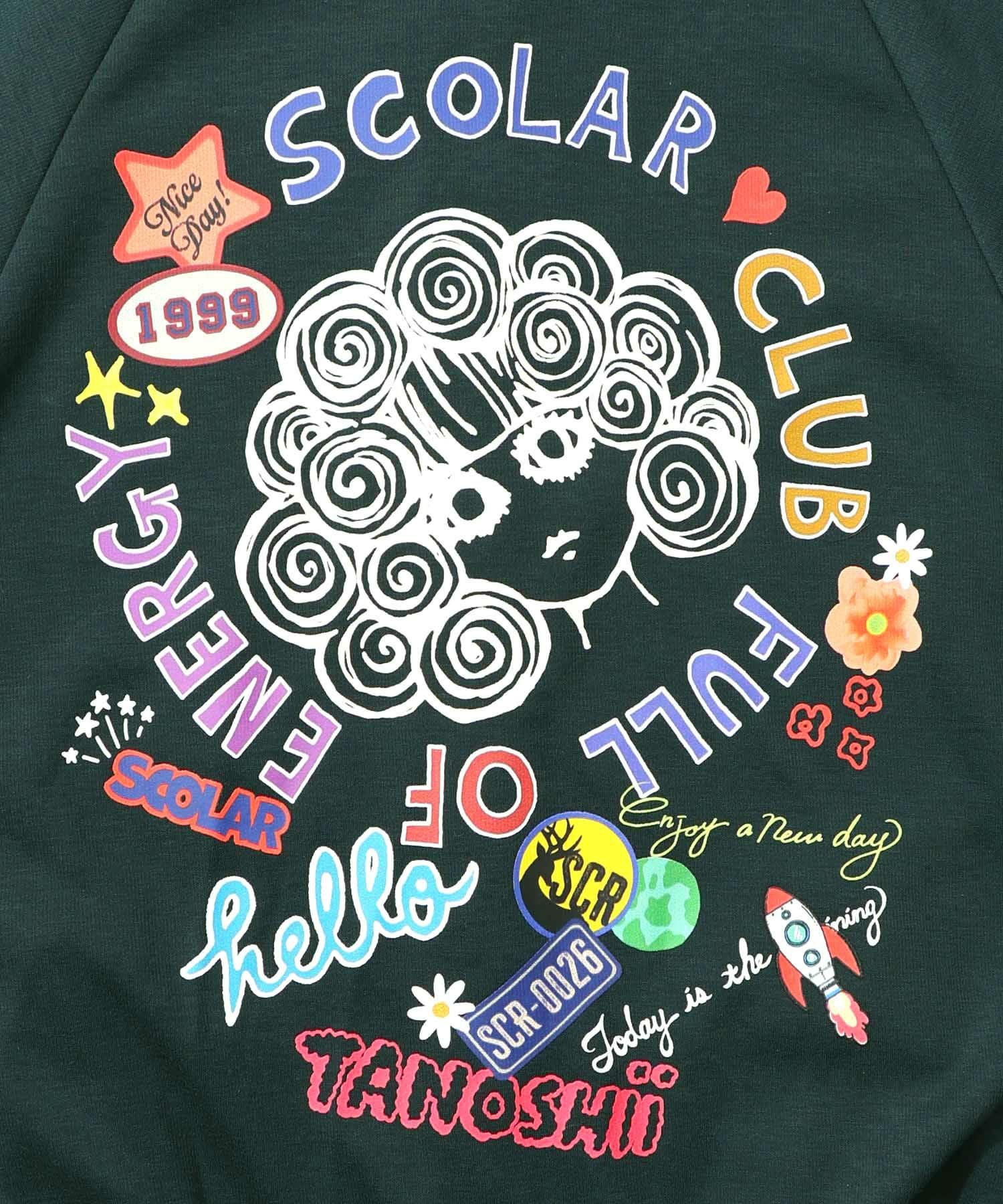 153728：ポップ柄裏起毛 裏毛×フライスブルゾンの通販-ScoLar