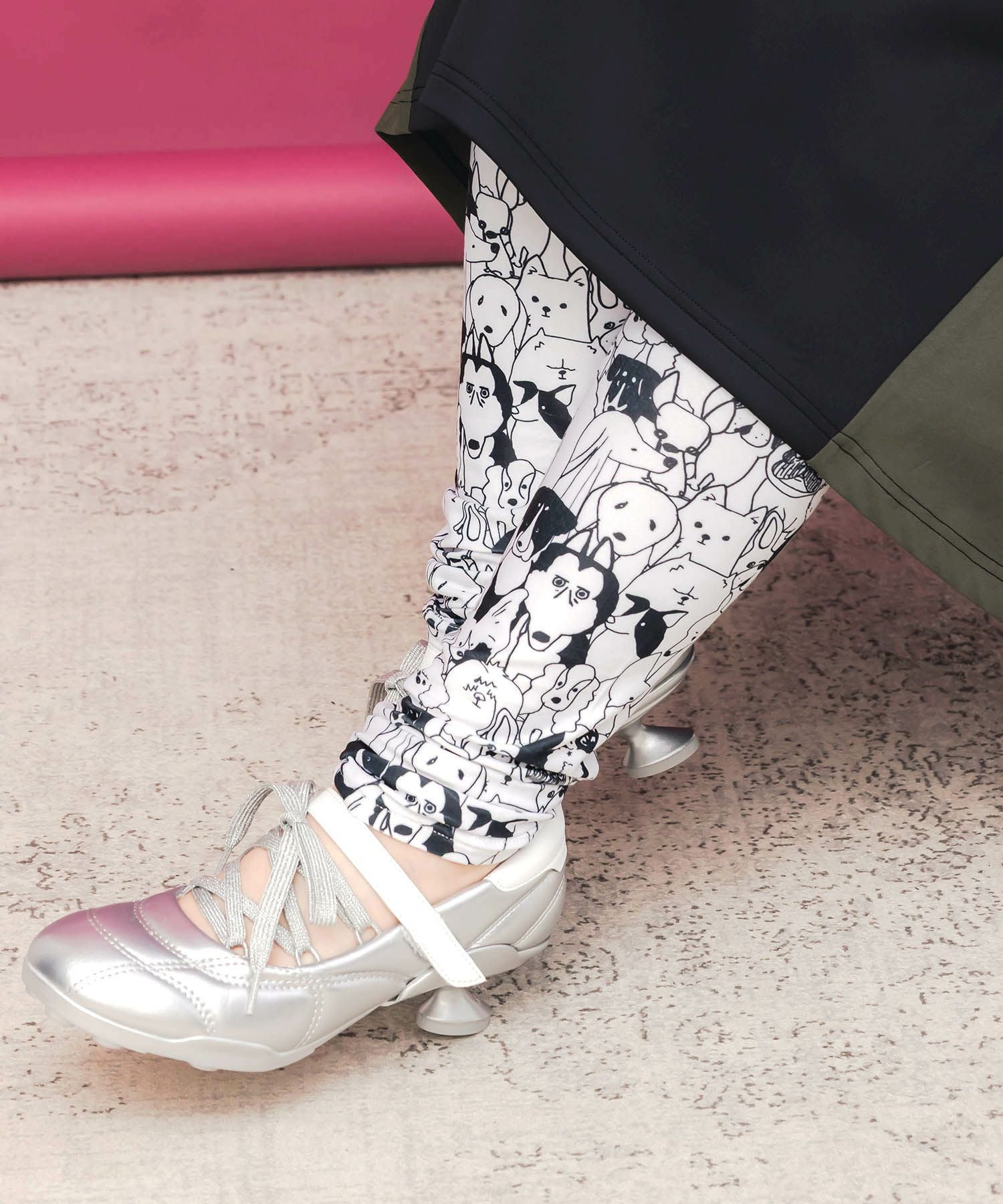 153724：スカラー3柄展開 裏起毛スムースレギンスの通販-ScoLar