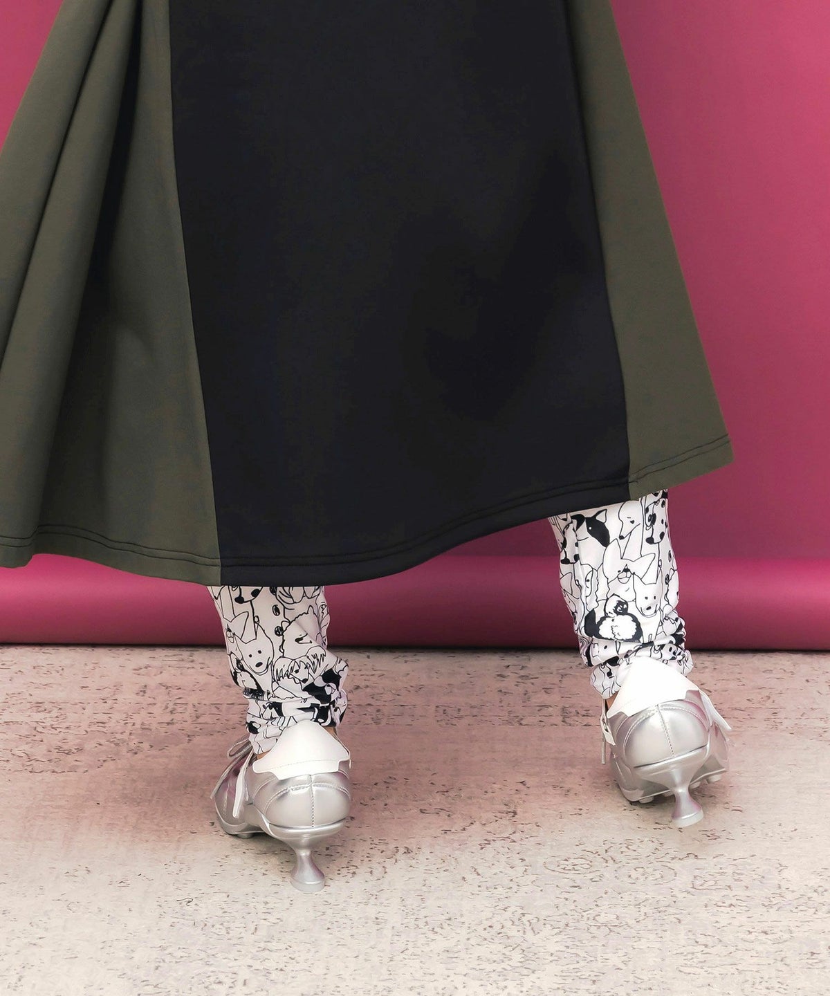 スカラー3柄展開 裏起毛スムースレギンス-5