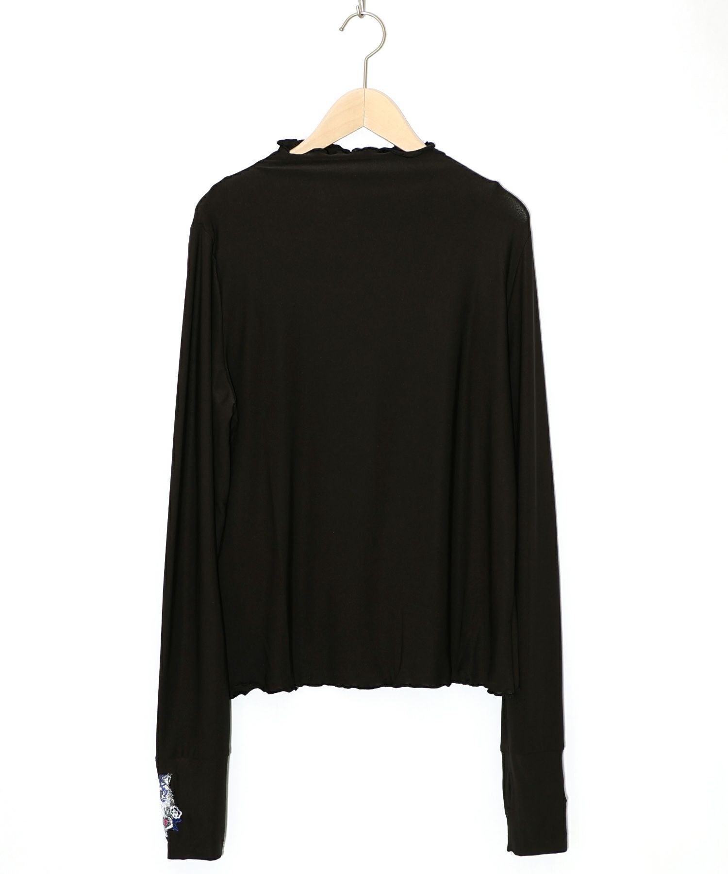 153722：ネコ刺繍袖×メロウ裏起毛スムースインナーの通販-ScoLar