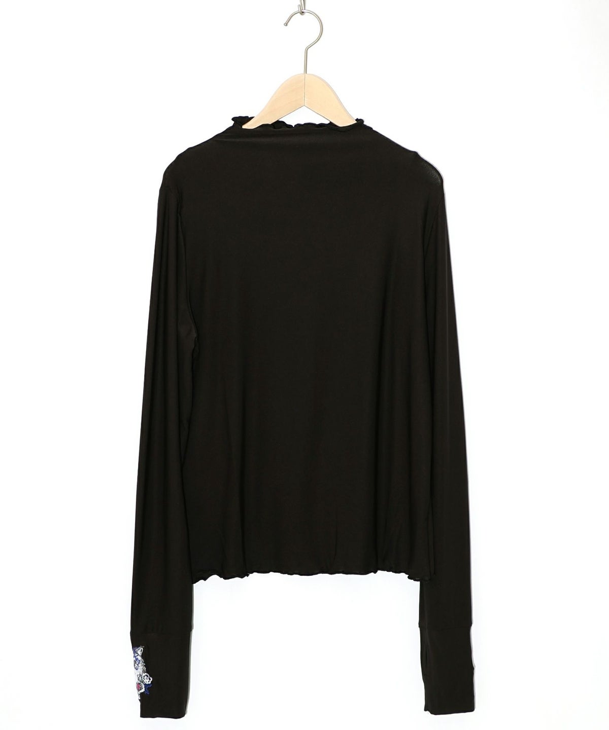 ネコ刺繍袖×メロウ裏起毛スムースインナー-13