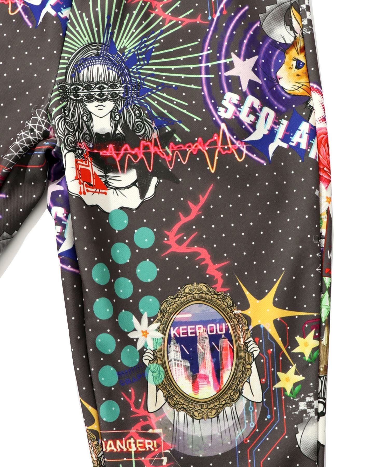 153720：ダークメルヘン風 3柄展開ボンディングパンツの通販-ScoLar