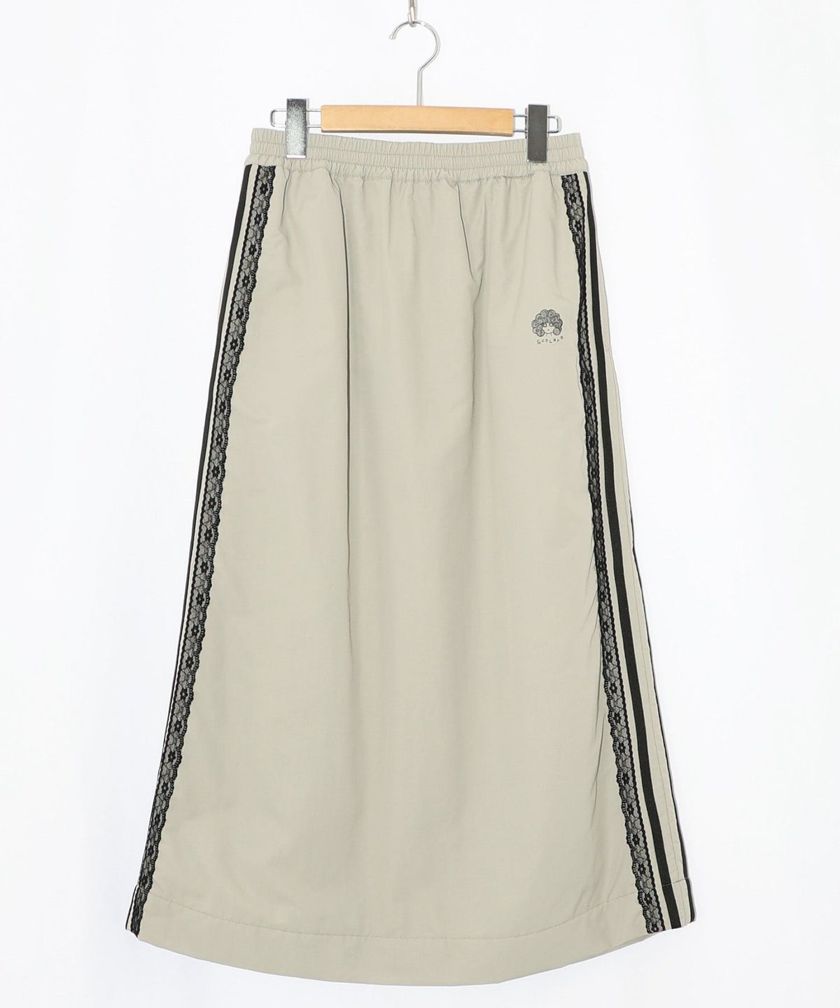 レース×ライン入りナイロンワッシャースカート-8