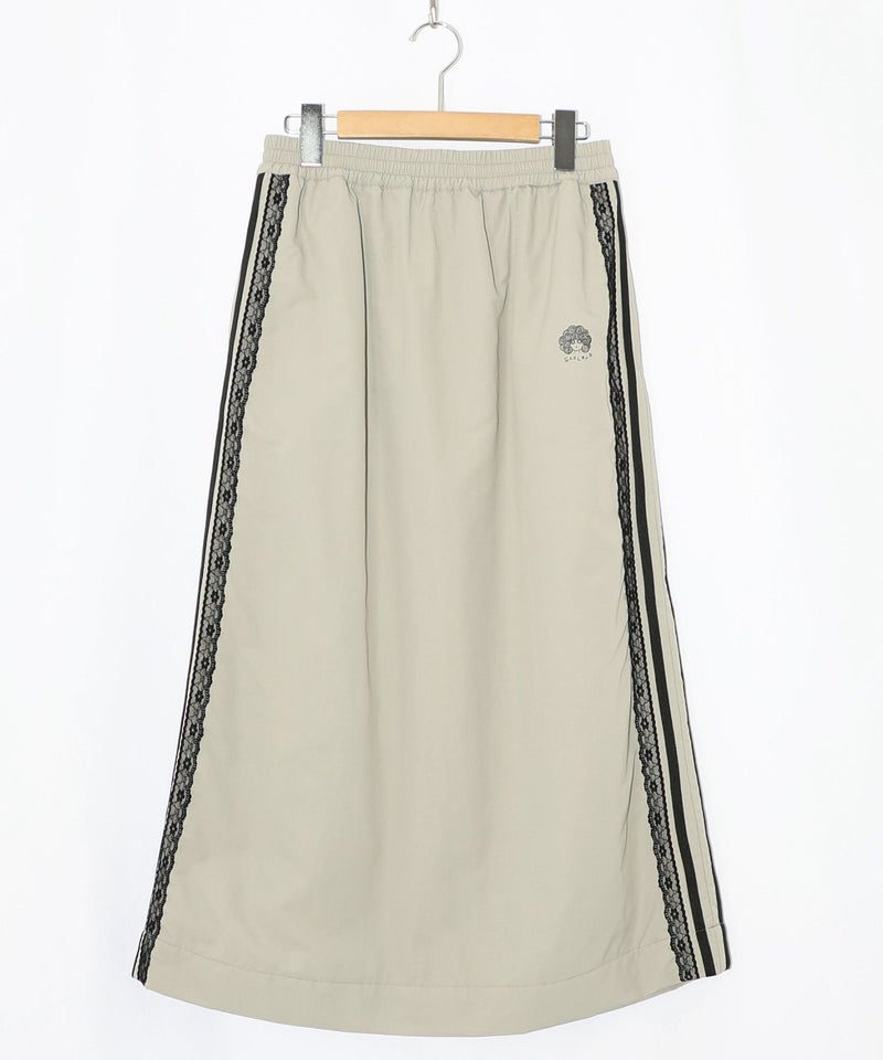 レース×ライン入りナイロンワッシャースカート-8