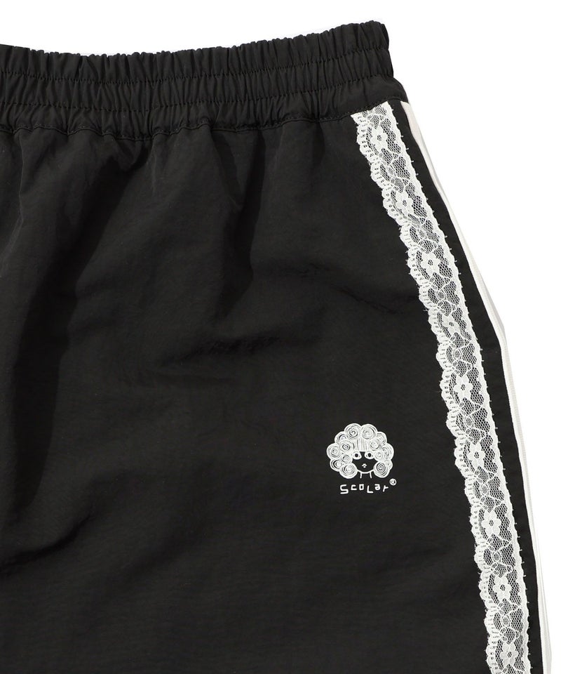 レース×ライン入りナイロンワッシャースカート-11