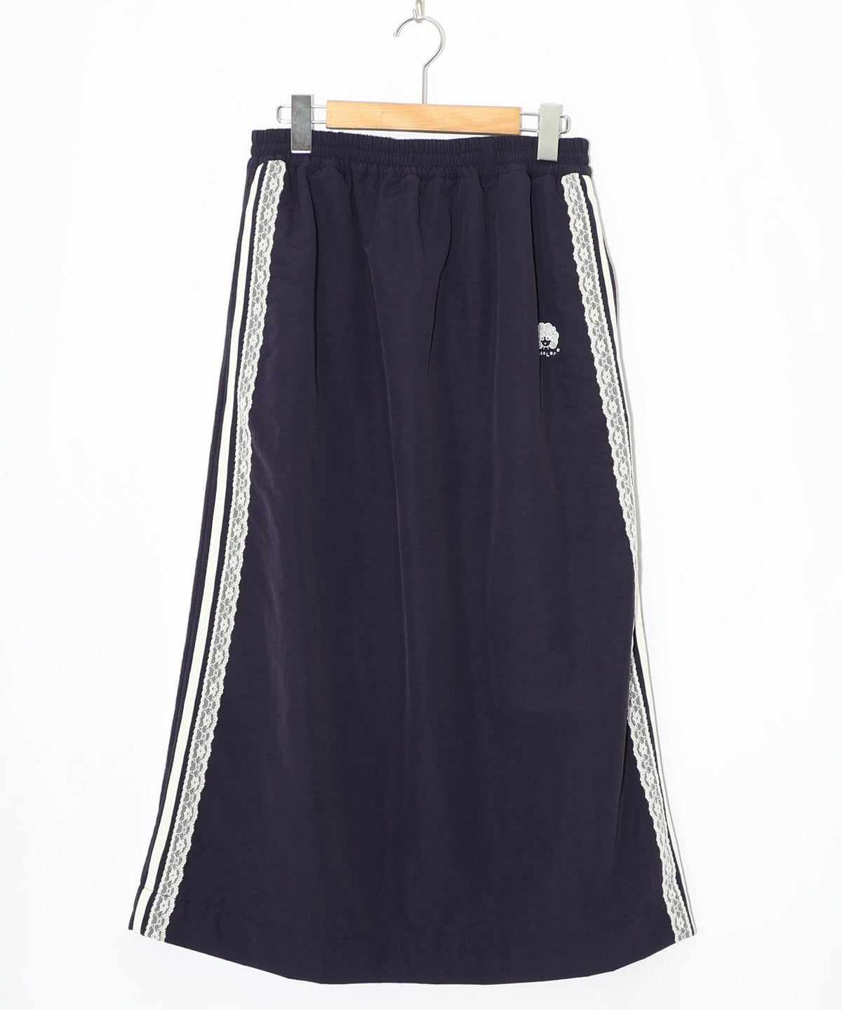 レース×ライン入りナイロンワッシャースカート-12