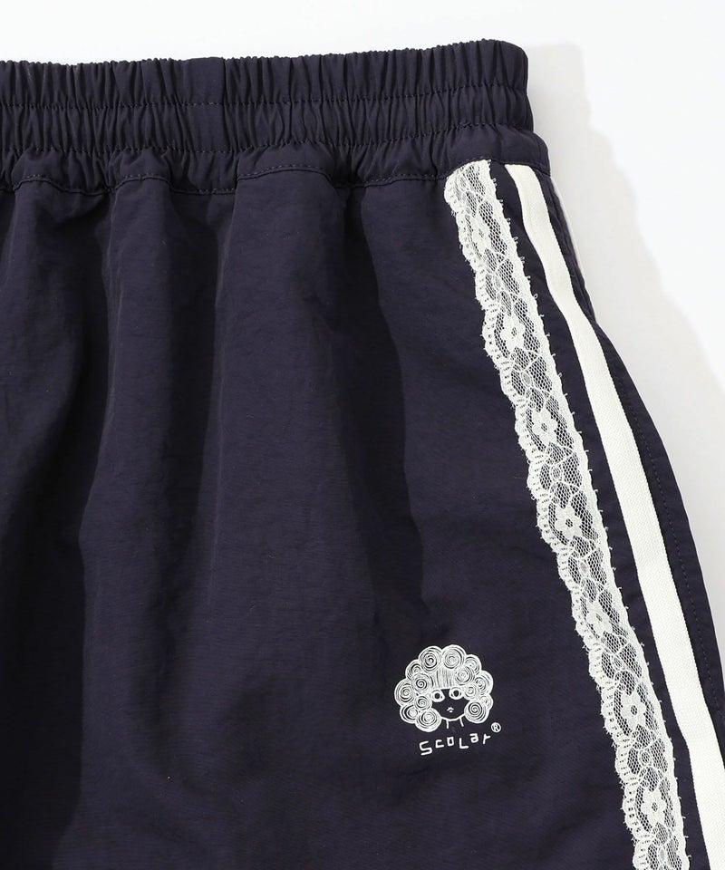 レース×ライン入りナイロンワッシャースカート-13
