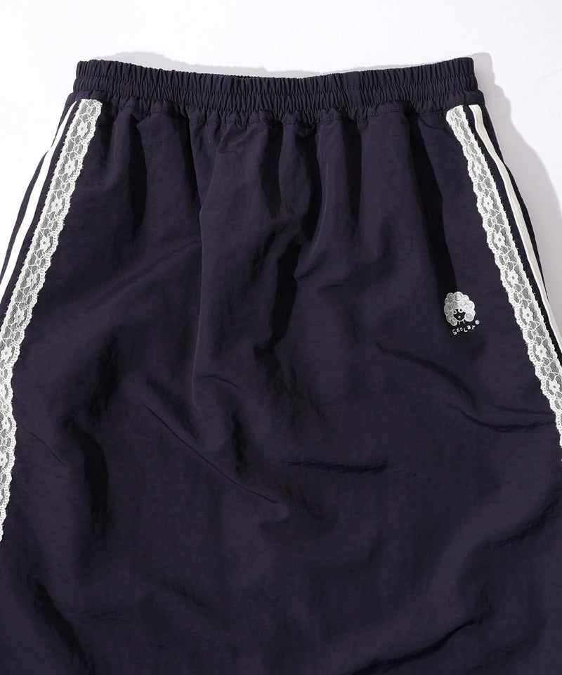 レース×ライン入りナイロンワッシャースカート-14