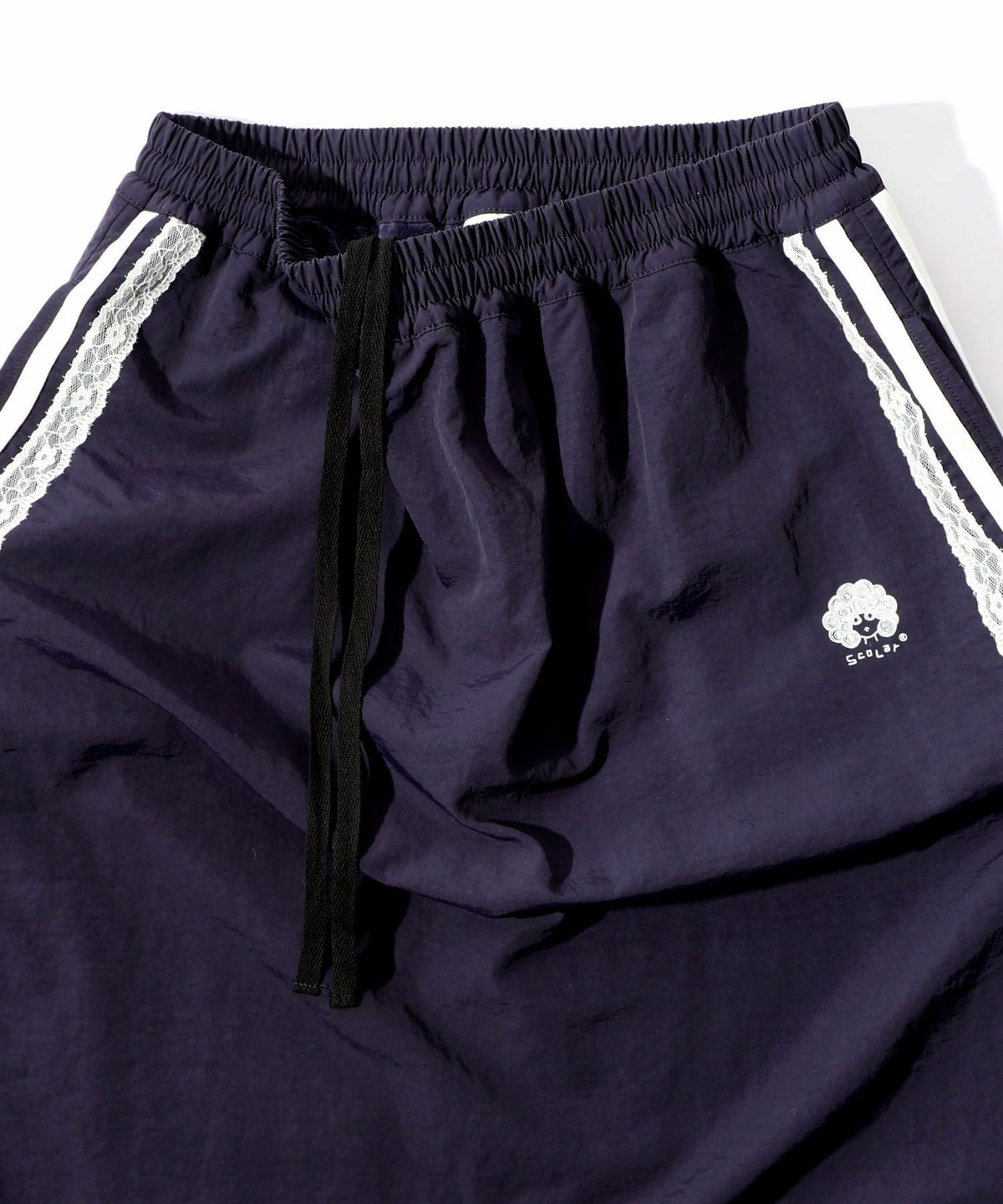 レース×ライン入りナイロンワッシャースカート-15