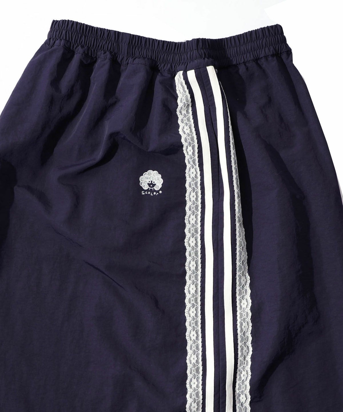 レース×ライン入りナイロンワッシャースカート-16