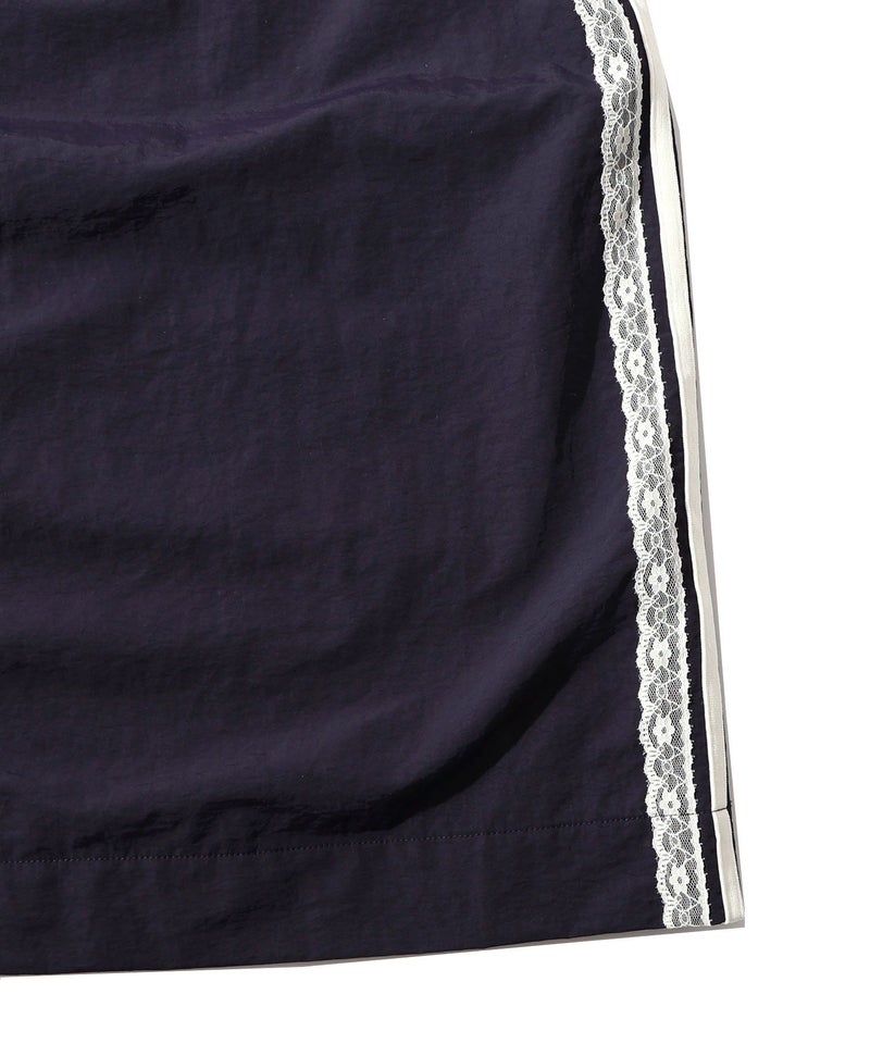 レース×ライン入りナイロンワッシャースカート-17