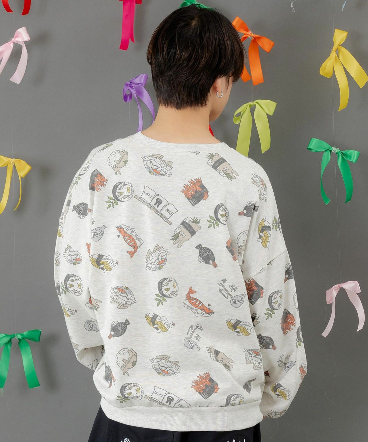 ラビル寿司尽くし裏毛プルオーバー-4